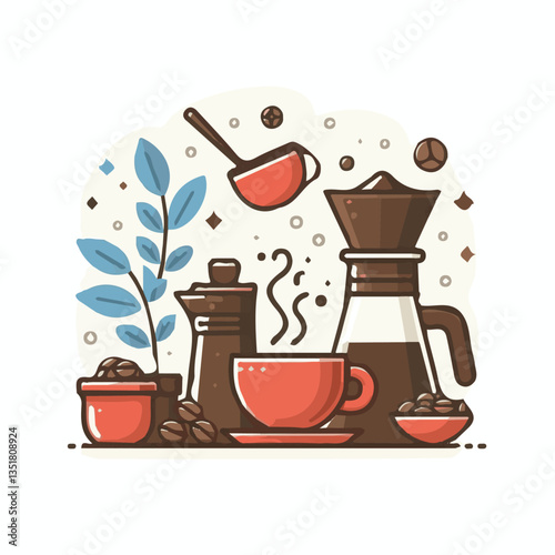 coffee, drink, background, beverage, espresso, cup, cafe, caffeine, food, hot, morning, white, mug, breakfast, brown, aroma, black, fresh, dark, closeup, design, cappuccino, mocha, latte, vector, set,