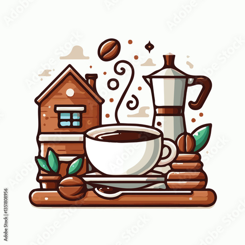 coffee, drink, background, beverage, espresso, cup, cafe, caffeine, food, hot, morning, white, mug, breakfast, brown, aroma, black, fresh, dark, closeup, design, cappuccino, mocha, latte, vector, set,