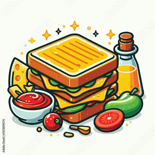 bread, cheese, food, sandwich, snack, lunch, grilled, breakfast, toast, delicious, meal, crispy, melted, toasted, homemade, gourmet, fast, cheddar, dinner, fresh, slice, nutrition, american, tasty, ap