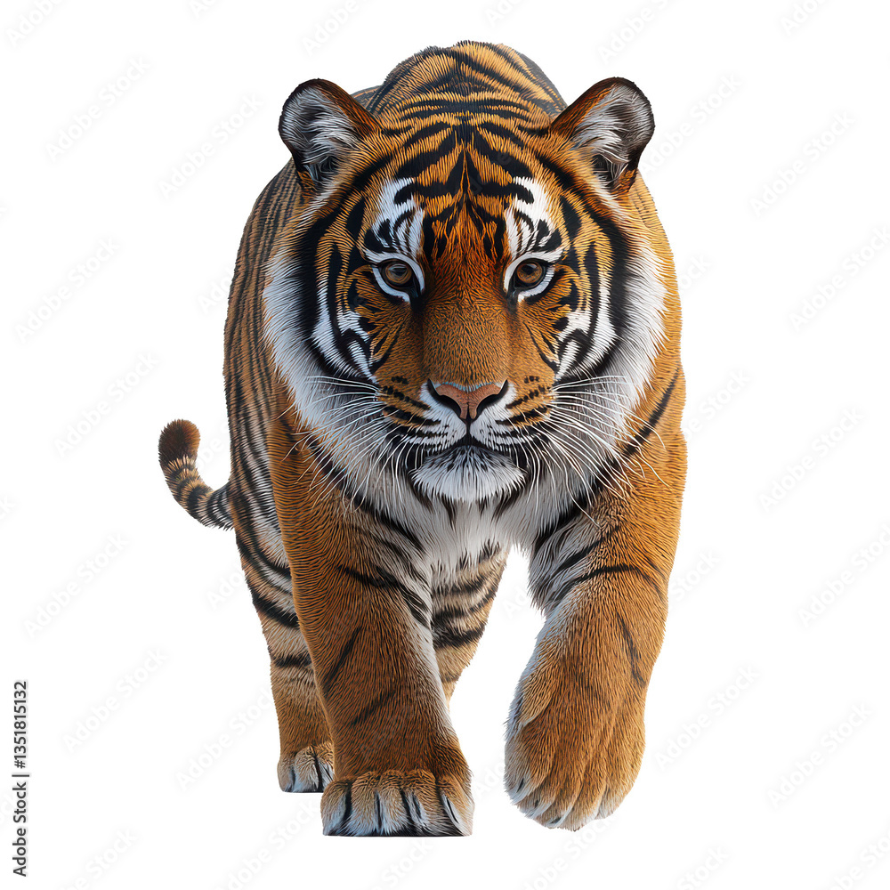 Obraz premium Tiger isolated on transparent background, PNG