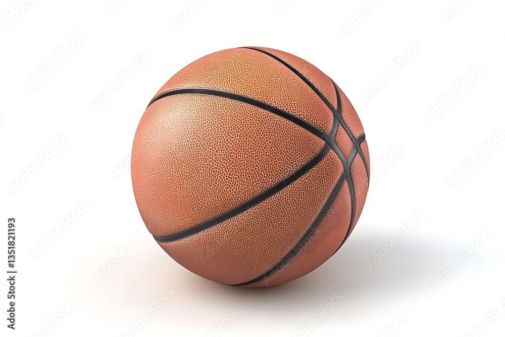 3D Basketball Model – Realistic Textured Ball Isolated on White 3D Basketball Model – Realistic Textured Ball Isolated on White