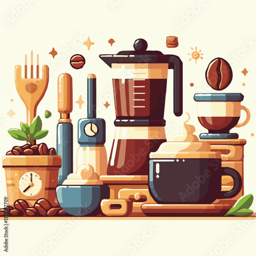 coffee, drink, background, beverage, espresso, cup, cafe, caffeine, food, hot, morning, white, mug, breakfast, brown, aroma, black, fresh, dark, closeup, design, cappuccino, mocha, latte, vector, set,
