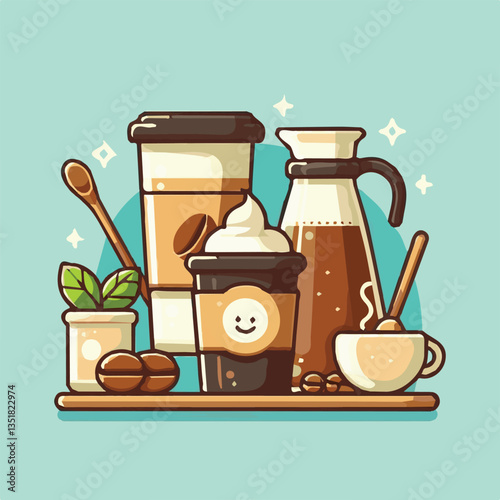 coffee, drink, background, beverage, espresso, cup, cafe, caffeine, food, hot, morning, white, mug, breakfast, brown, aroma, black, fresh, dark, closeup, design, cappuccino, mocha, latte, vector, set,
