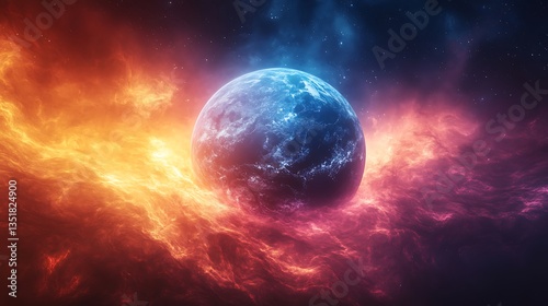 Stunning space art depicting earth’s power high resolution picture