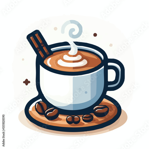 coffee, drink, background, beverage, espresso, cup, cafe, caffeine, food, hot, morning, white, mug, breakfast, brown, aroma, black, fresh, dark, closeup, design, cappuccino, mocha, latte, vector, set,