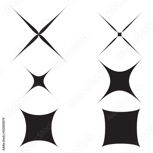 Black and white abstract fashion illustration with a woman and chess-inspired design