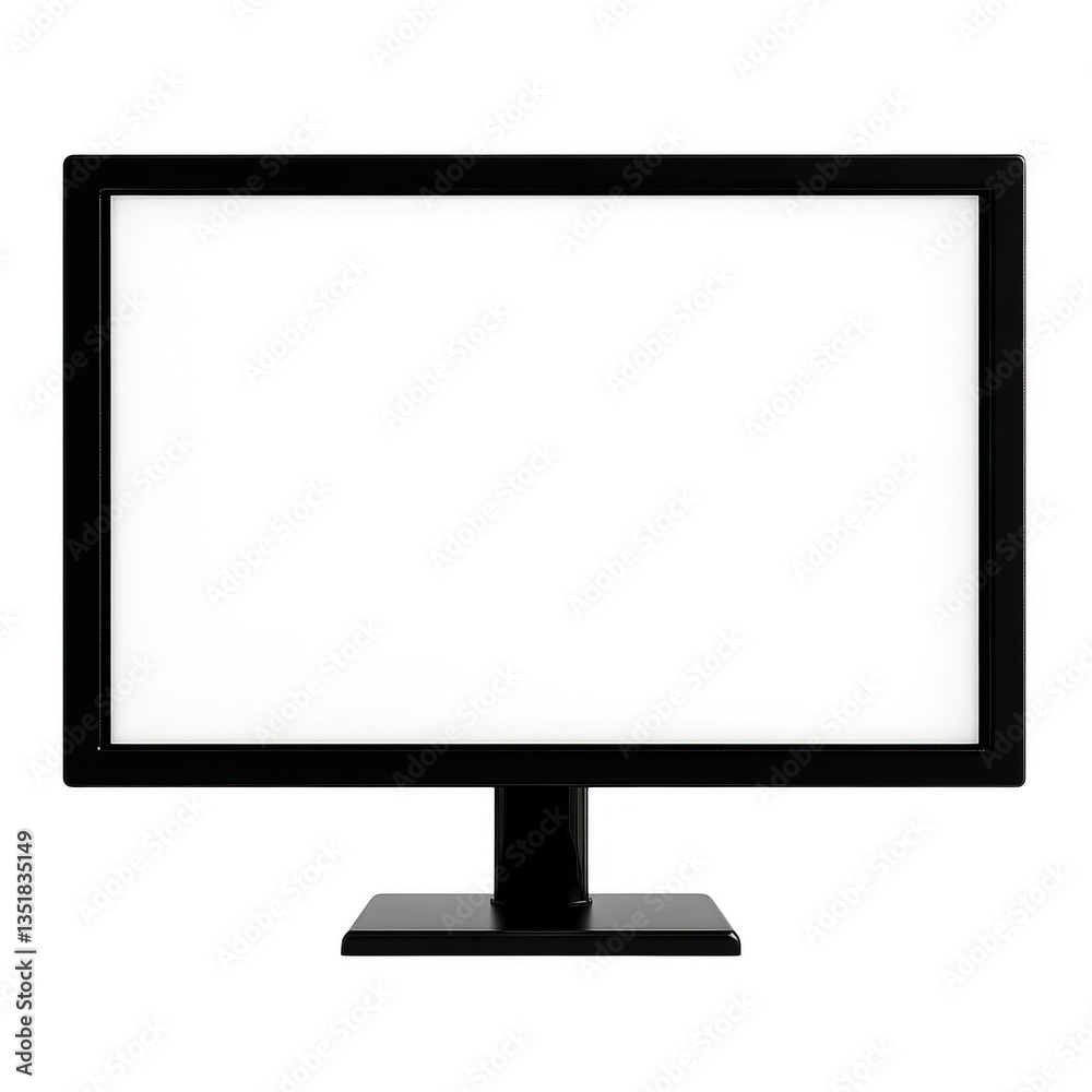 Black monitor with a transparent background, suitable for showcasing designs, advertisements, or presentations in various digital formats, ideal for use in creative projects and promotional materials Black monitor with a transparent background, suitable for showcasing designs, advertisements, or presentations in various digital formats, ideal for use in creative projects and promotional materials