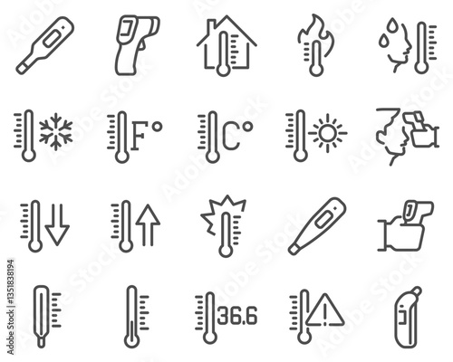 Line Temperature Icons