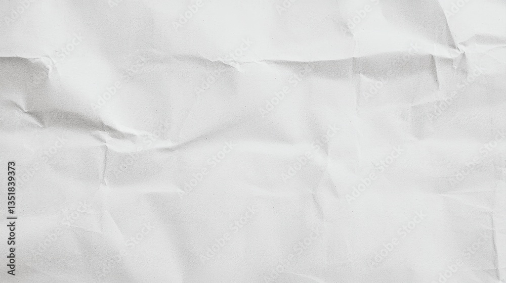 Obraz premium Wrinkled White Fabric Background for Textures and Designs in Minimalistic Style