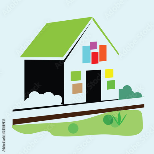 a vector nice home design