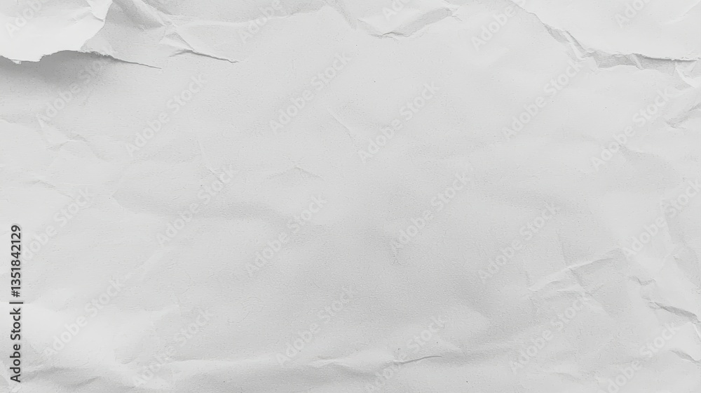 Obraz premium Crumpled White Paper Texture for Background and Design Use in Creative Projects