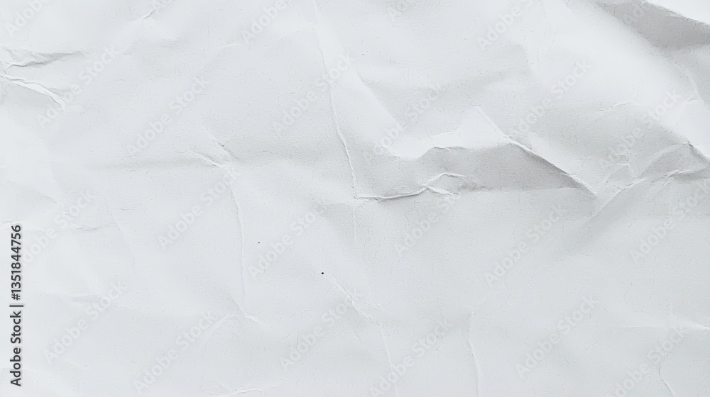 Obraz premium White Crumpled Paper Texture for Background, Design, and Creative Projects