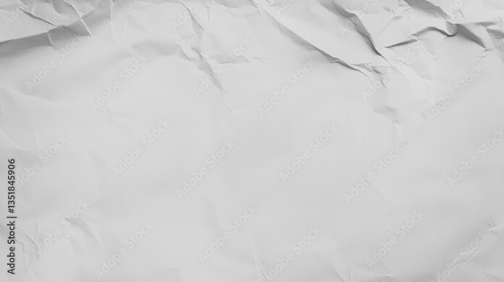 Obraz premium Crumpled White Paper Texture Background for Creative and Design Projects