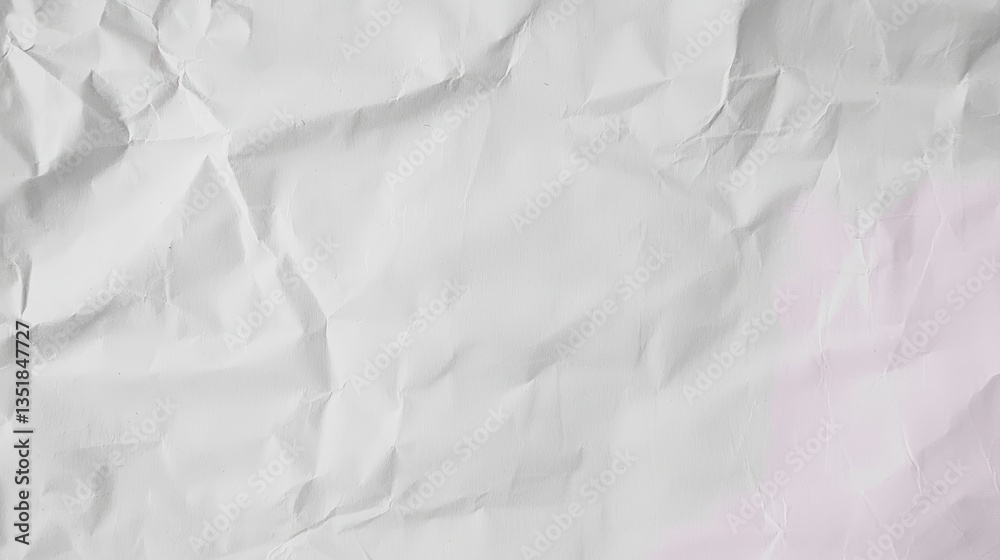 Fototapeta premium Crumpled White Paper Texture for Background or Overlay in Design Projects