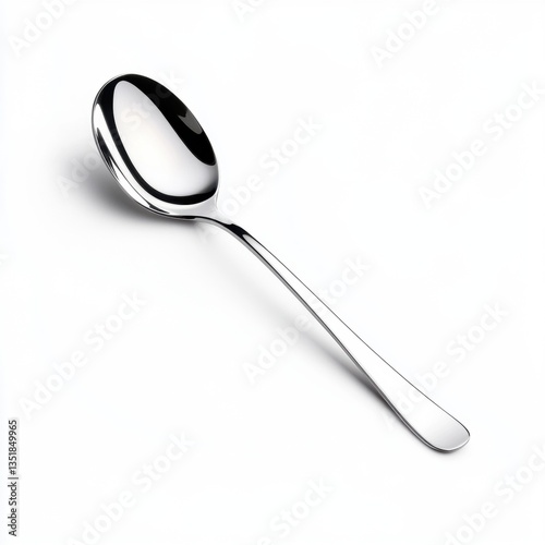 Miniature telescopic spoon, isolate on a pure white background 