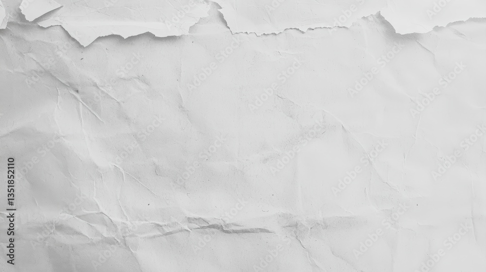 Fototapeta premium Crumpled White Paper Texture for Background and Creative Design Projects
