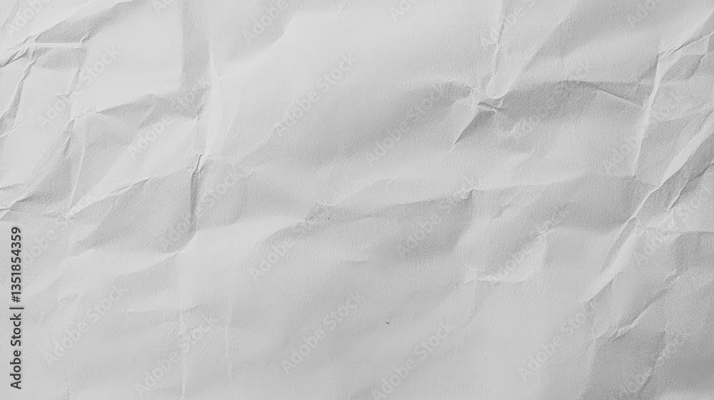 Obraz premium Crumpled White Paper Texture Background for Creative and Artistic Projects