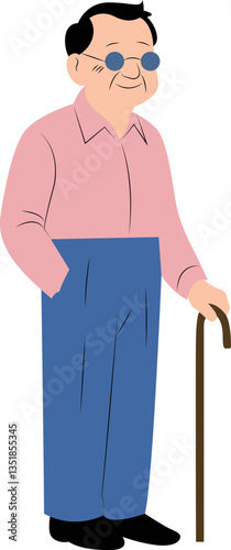 healthy and handsome grandpa,
