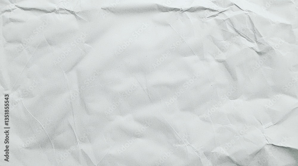 Obraz premium Crumpled White Paper Texture Background for Creative Graphic Design Projects