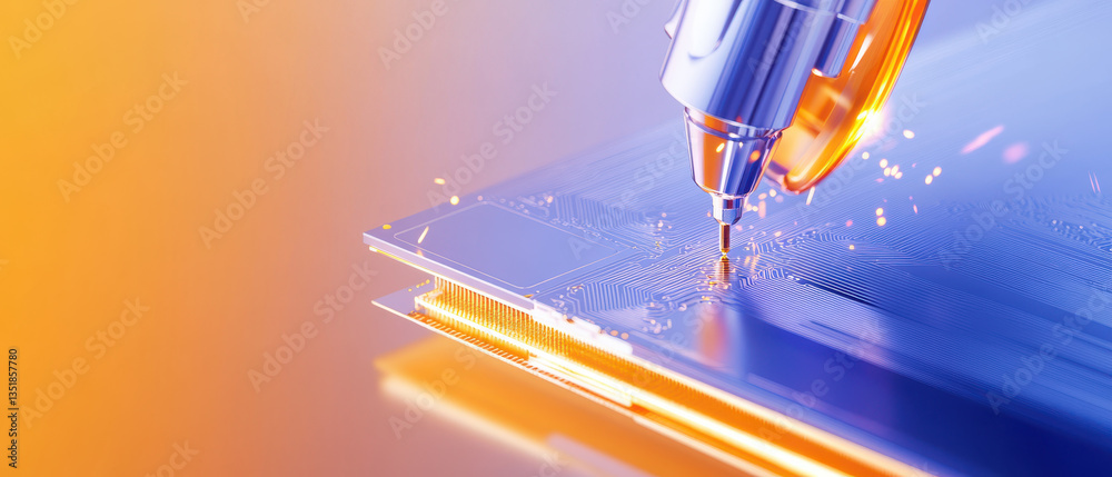 Naklejka premium Precision Laser Cutting in Manufacturing