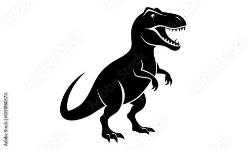 Tyrannosaurus silhouette, T-rex head vector illustration