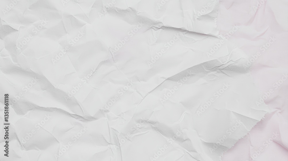 Obraz premium Crumpled White Paper Texture for Backgrounds and Creative Design Projects