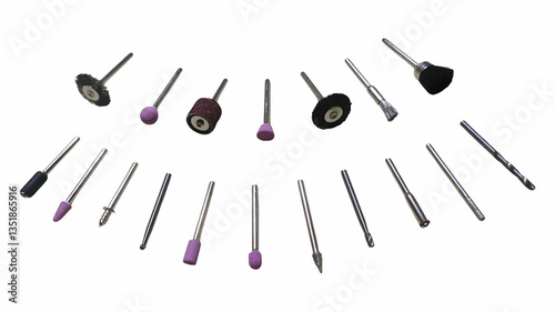 Versatile set of rotary tool accessories for cutting, grinding, and polishing
