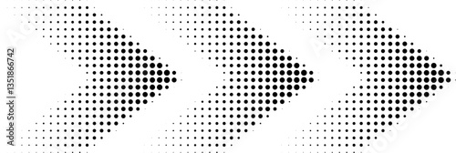 halftone arrow icon