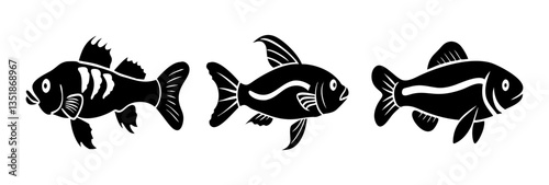siamese algae eater fish icon, siamese algae eater fish silhouette vector illustration-simple silhouette illustration of siamese algae eater fish, perfect for siamese algae eater fish logos and icons