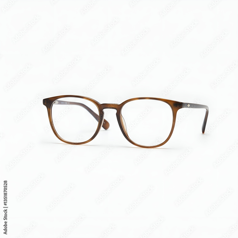 Fototapeta premium A pair of eyeglasses on a white background on a transparent background