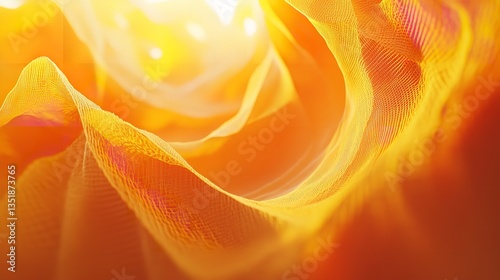 Wallpaper Mural Abstract warm orange fabric texture with flowing lines Torontodigital.ca