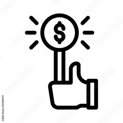 winning bid line icon