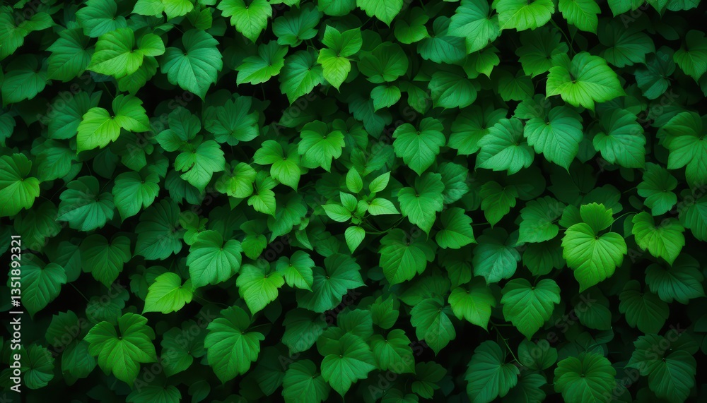 Fototapeta premium Lush green leaves nature close-up outdoor aesthetic