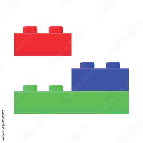 Colorful building blocks stacked together