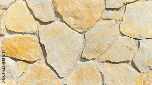 Beige and Yellow Stone Wall Texture