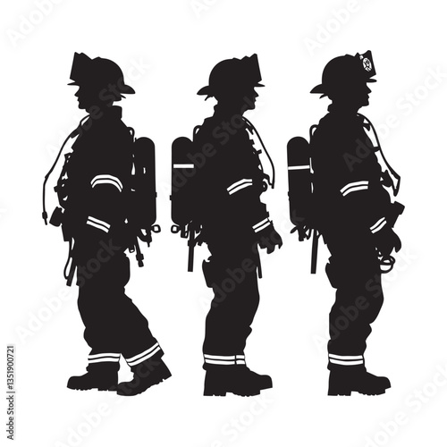 Silhouette designs for firefighters and first responder