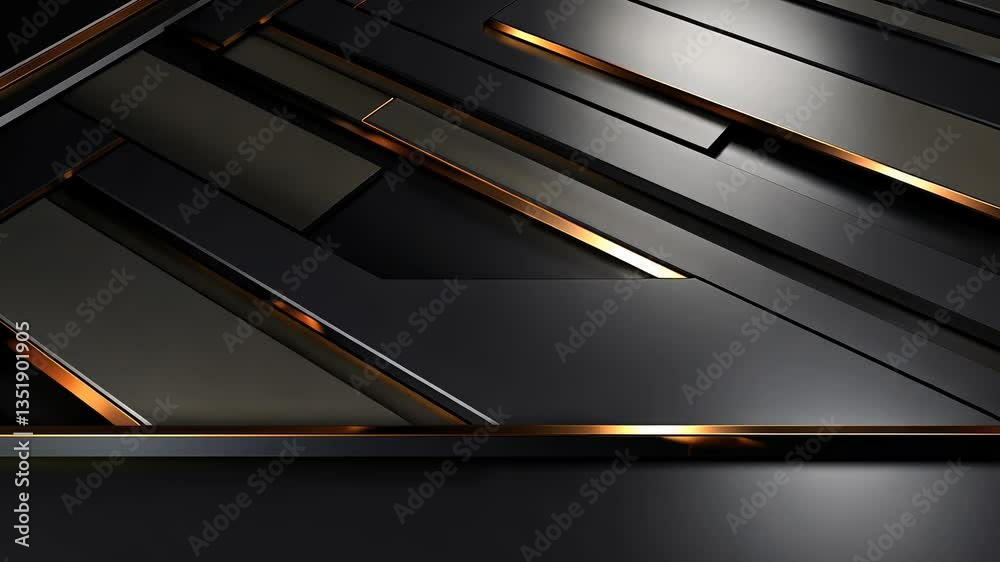 Abstract Geometric Metallic Design