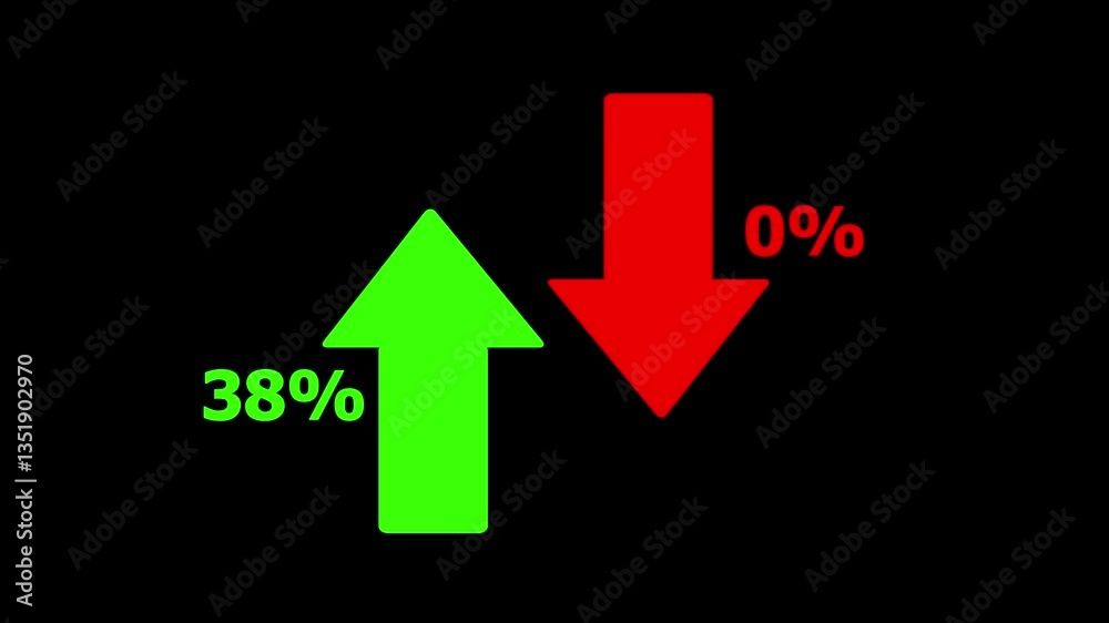 Cost and quality control concept.quality 45 % . Successful organization strategy and management.