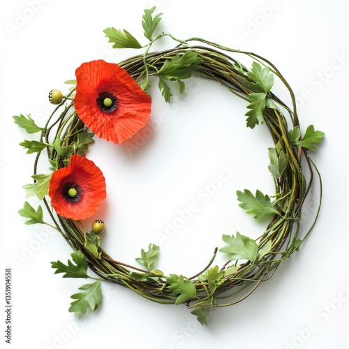 Wallpaper Mural Generic Memorial Wreath Moment Poppy Background. Vine Torontodigital.ca