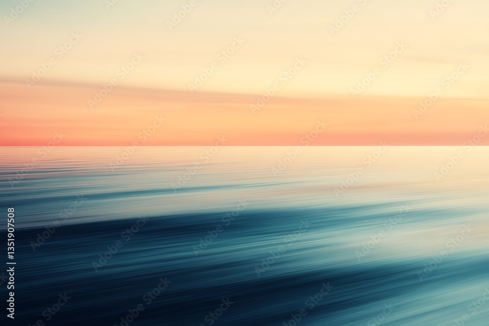 Obraz premium Serene Sunset Over the Ocean