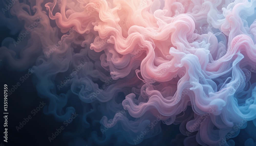 Obraz premium Captivating swirls of colorful smoke artistic studio abstract visuals ethereal atmosphere close-up perspective creative expression