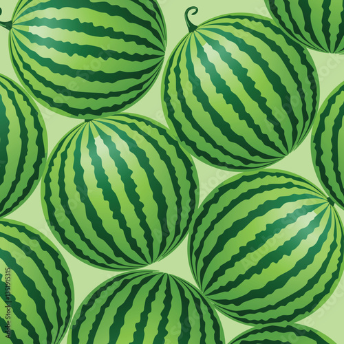 A creative, modern take on watermelon, combining sleek, graphic patterns with fresh, juicy reds and greens.