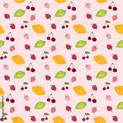 seamless background with fruits