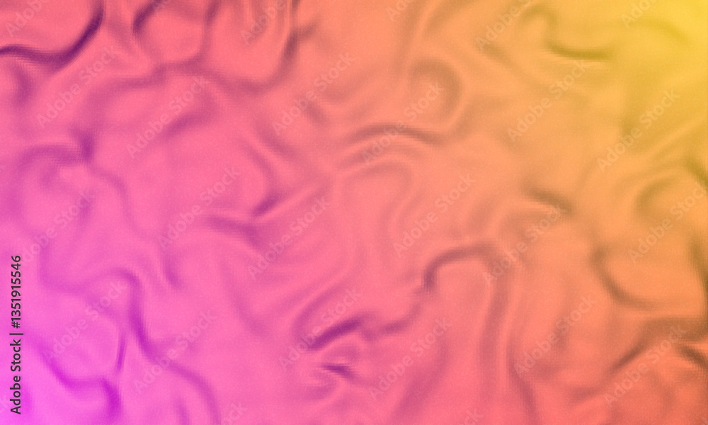 Obraz premium Close-up texture of gradient textile. Light neon fabric smooth texture surface background. Smooth elegant shine silk in retro style. Texture, background, pattern, template. Vaporwave retro style