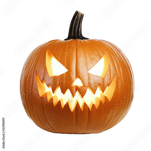 Halloween pumpkin carving ideas scary jack o lantern face spooky season october holiday tradition 3d transparent background