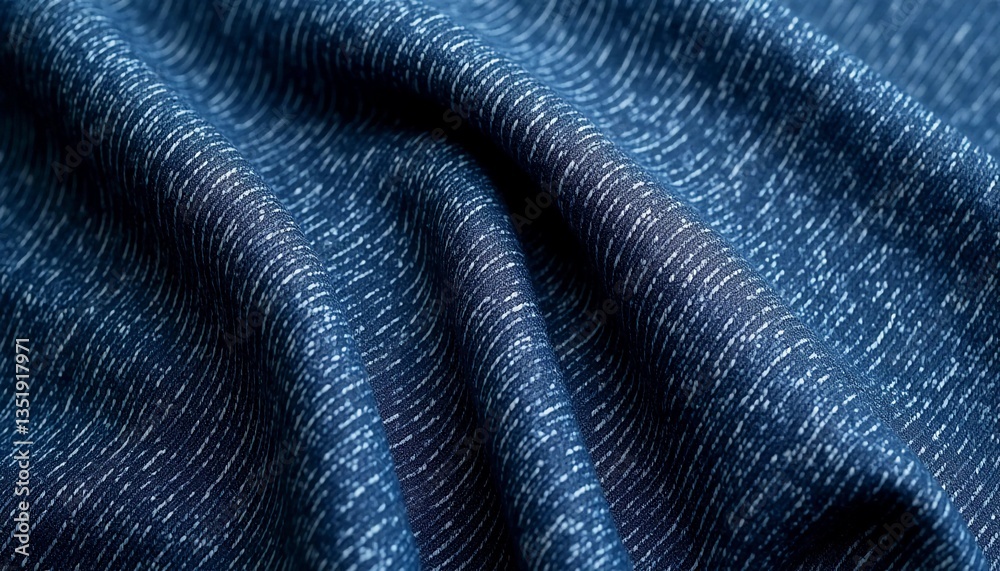 Rich blue denim fabric displays its distinctive weave and texture, inviting creativity for clothing projects. Ideal for crafting stylish jeans with elegance and durability Generative AI Rich blue denim fabric displays its distinctive weave and texture, inviting creativity for clothing projects. Ideal for crafting stylish jeans with elegance and durability Generative AI