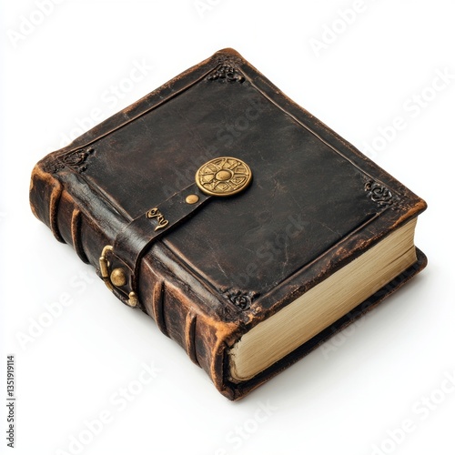 Generic Witch?s Spellbook Overview Gold Leather Cover