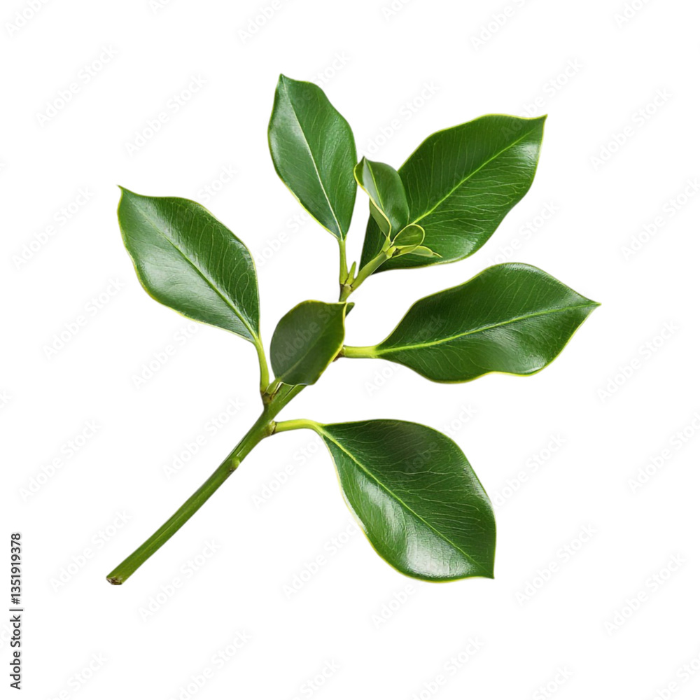 Fototapeta premium Lush Green Leaves Abstract Art Nature Design Botanical Illustration,