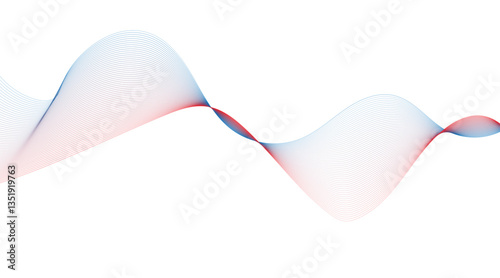 Abstract colorful wave vector banner template dynamic flowing wave lines design element. Technology abstract lines on white background.