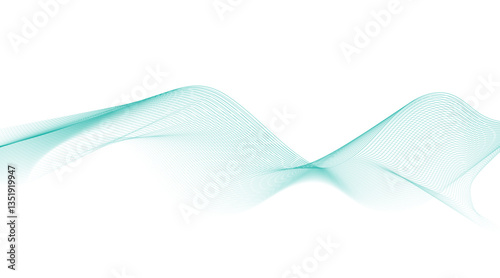 Abstract colorful wave vector banner template dynamic flowing wave lines design element. Technology abstract lines on white background.